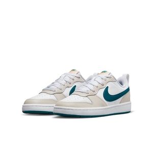 Nike Court Borought Low Kids' Sneakers in Teal and White
